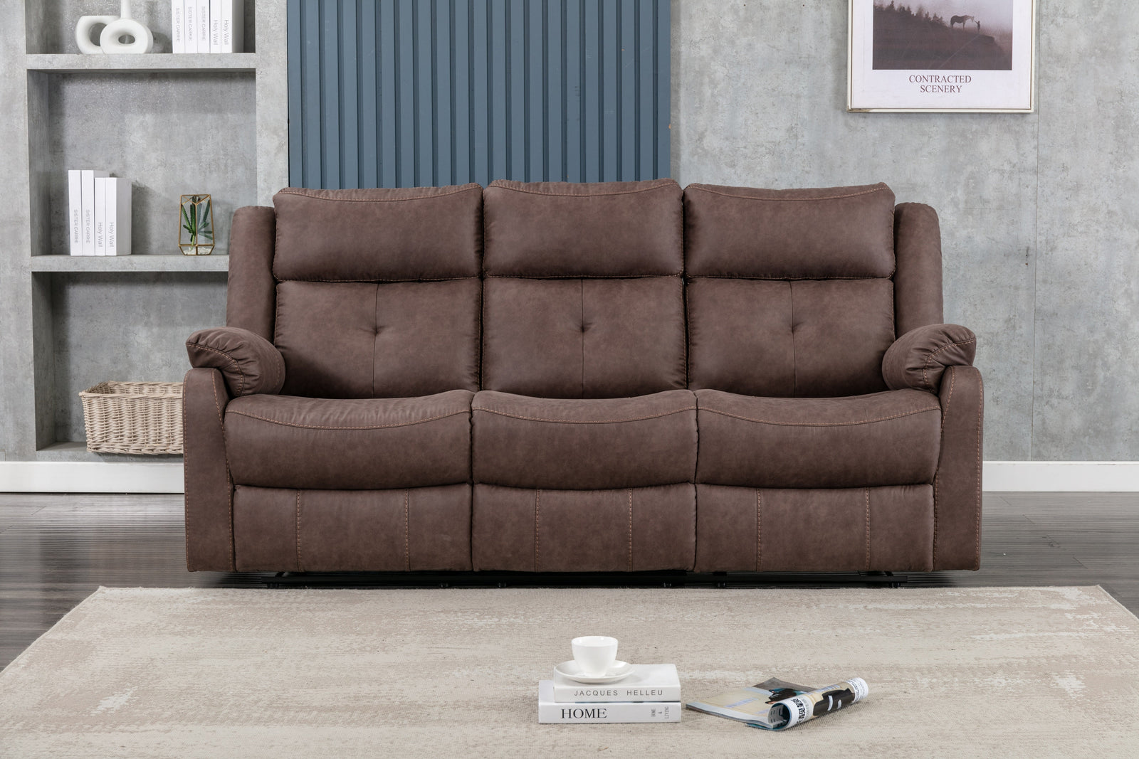 Cavsey 2 Seater Sofa Chestnut Brown (Recliner)