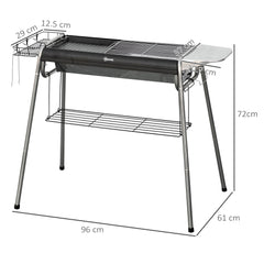 Outsunny Charcoal BBQ Grill - Black