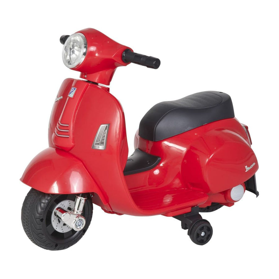 HOMCOM Vespa Licensed 6V Kids Electric Motorbike Ride On Motorcycle in Red
