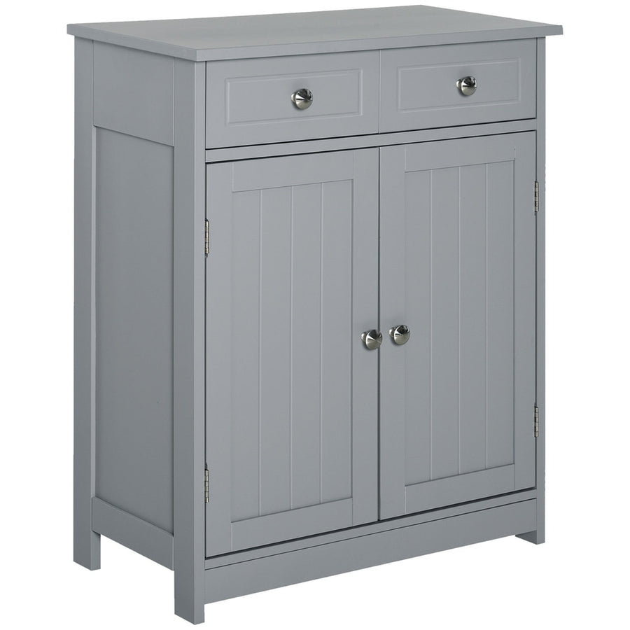 kleankin Freestanding Bathroom Storage Cabinet in Grey