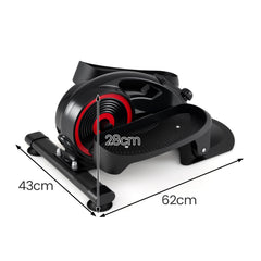 Under Desk Elliptical Pedal Exerciser Adjustable Magnetic Resistance and Whisper Quiet-Red