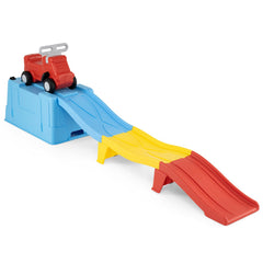Up and Down Roller Coaster Expandable Roller Coaster Kids Ride on Toy with Storage Box-Blue