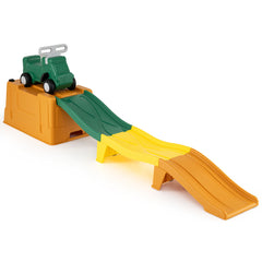 Up and Down Roller Coaster Expandable Roller Coaster Kids Ride on Toy with Storage Box-Coffee