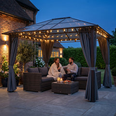 Outsunny Hardtop Gazebo Canopy in Dark Grey, image 2