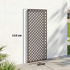 Outsunny Garden Trellis, Decorative Trellis Panels for Climbing Outdoor Plants, Natural Wood Finish