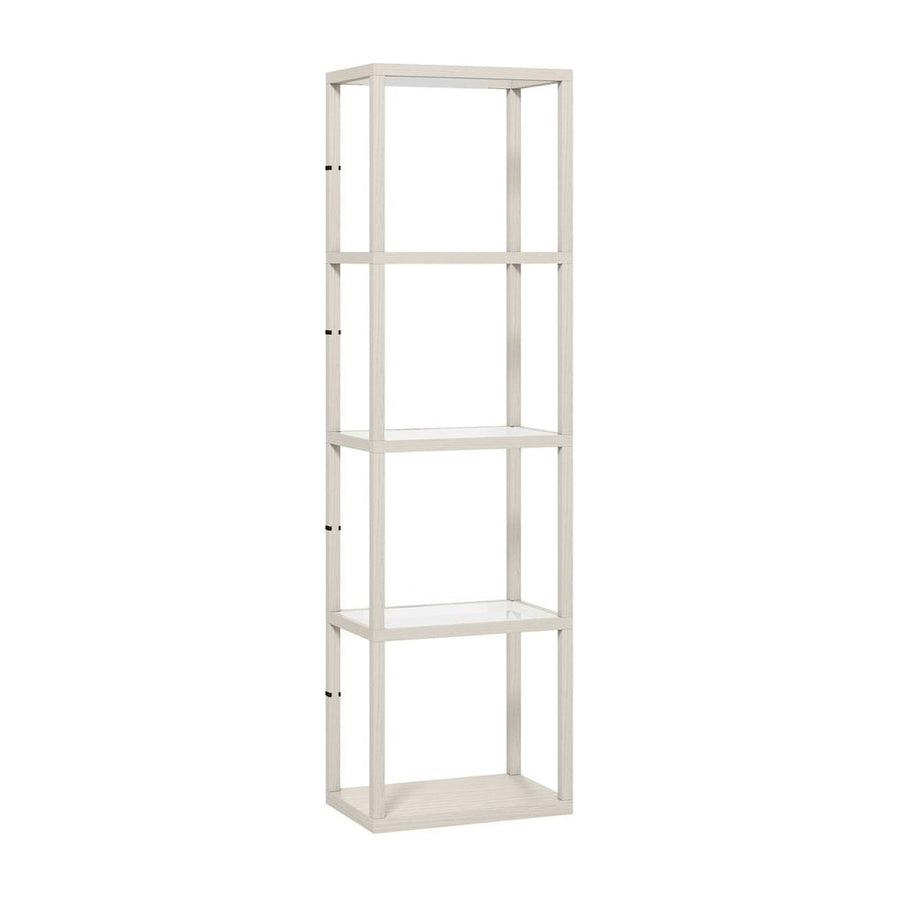 HOMCOM LED Floor Lamp with Glass Shelves, 4 Layers Dimmable Tall Standing Lamp, Modern Column Shelf Floor Light for Living