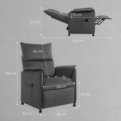 HOMCOM Power Recliner Chair, Reclining Chair with Remote, Pocket Springs, Silent Motor and Side Pockets, Black