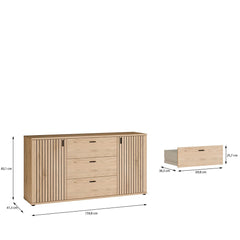 Verniq Sideboard Cabinet 160cm in Oak Natural, image 6