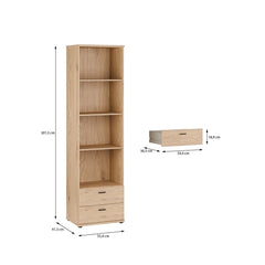 Verniq Bookcase 55cm in Oak Natural, image 12