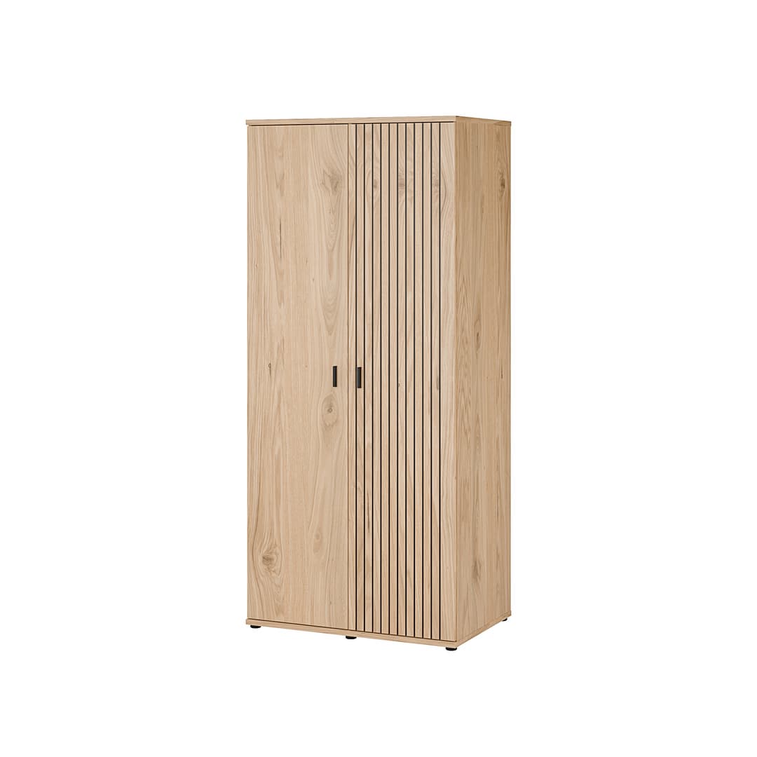 Verniq Hinged Door Wardrobe 90cm in Oak Natural, image 9