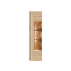 Verniq Tall Display Cabinet 55cm in Oak Natural, image 8
