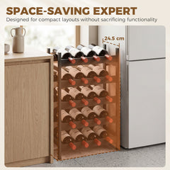 HOMCOM Wine Rack Freestanding Industrial Liquor Cabinet 5-Tier 20 Bottles Bar Stand with Adjustable Feet, Black