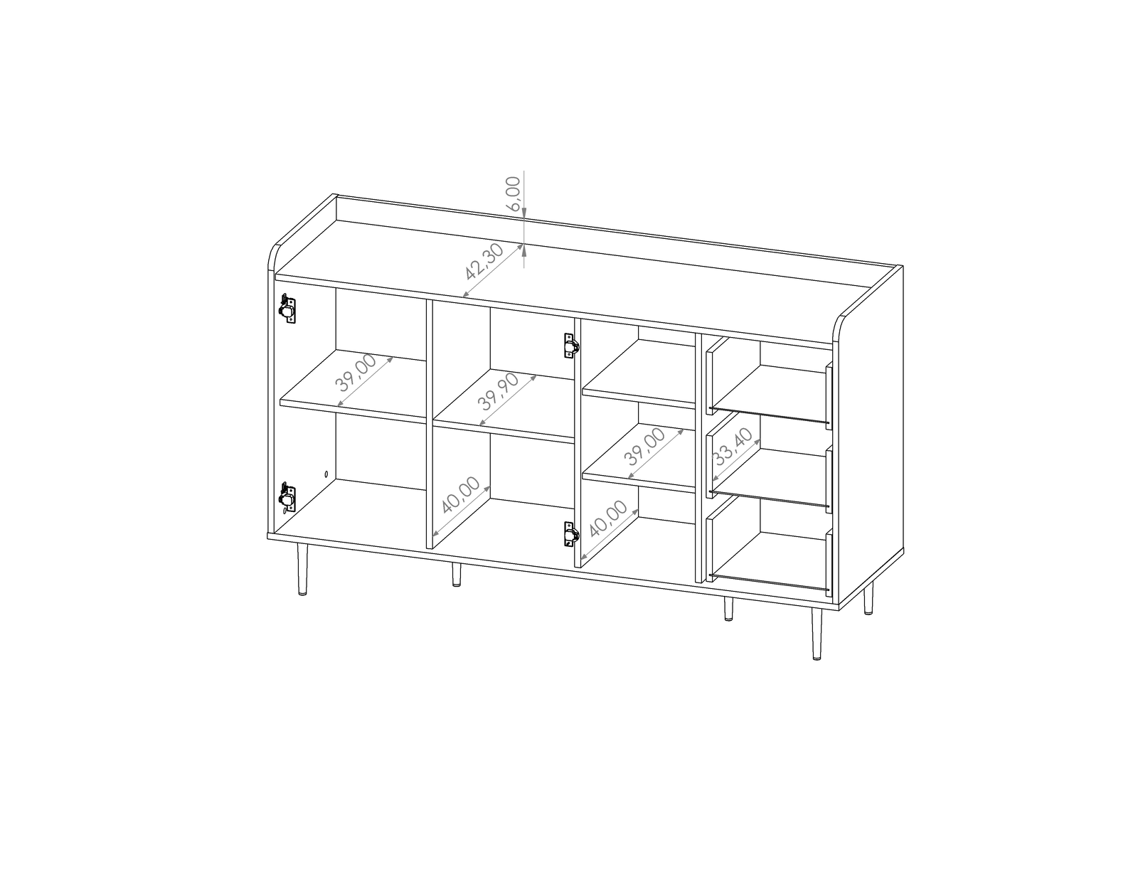 Vasina 01 Sideboard Cabinet 150cm