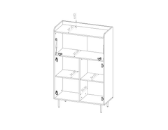 Vasina 03 Highboard Cabinet 90cm