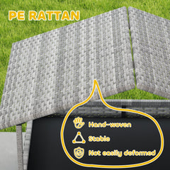 PawHut Extendable Elevated Dog Bed, Rattan Dog House, with Water-Resistant Roof, Removable Cushion, Charcoal Grey
