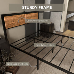 Close up of the sturdy steel slats and frame of the bed