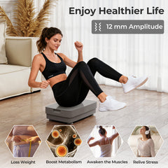 Vibration Plate Exercise Machine with Gravity Sensor and Remote Control-Grey