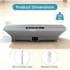 Vibration Plate Exercise Machine with Gravity Sensor for Home-Grey