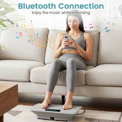 Vibration Plate Exercise Machine with Gravity Sensor for Home-Grey