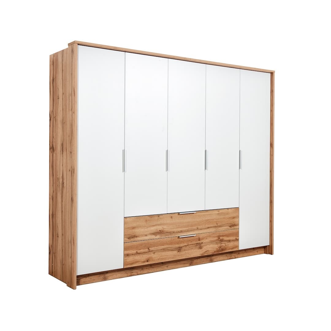 Vienna Hinged Door Wardrobe 255cm in White