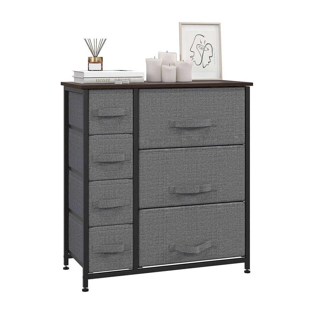HOMCOM Chest of Drawers with 7 Drawers in Dark Grey