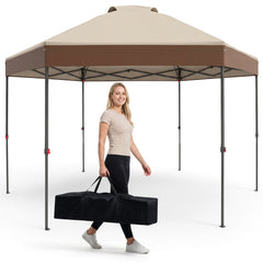 Waterproof Canopy Tent with Carry Bag Pegs and Wind Ropes for Outdoor Events-White
