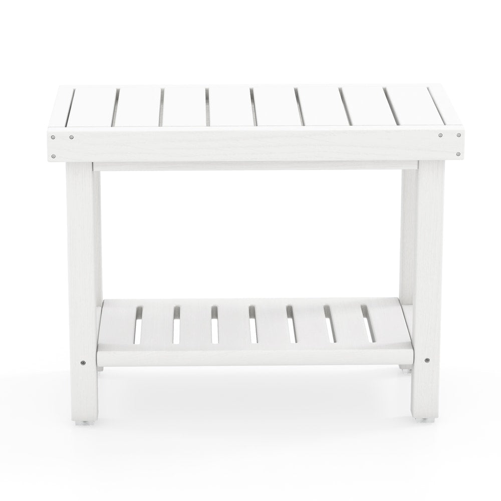 The shower stool shown from the front against a plain white background