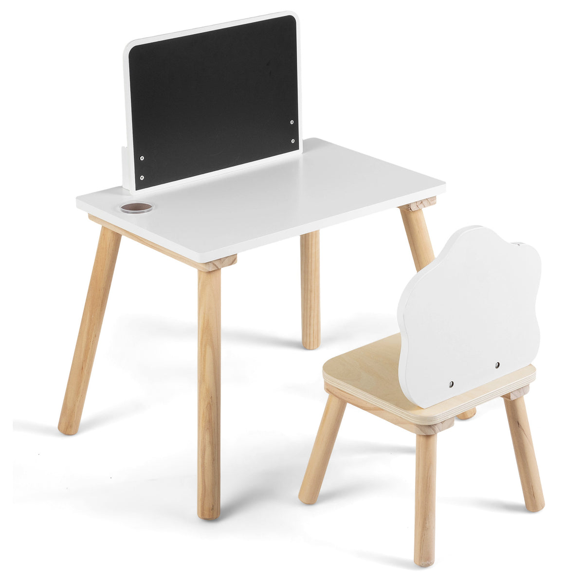 Weaning Table and Chair Set with Chalkboard