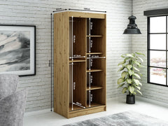 Leto T2 Sliding Door Wardrobe 100cm - product image 5