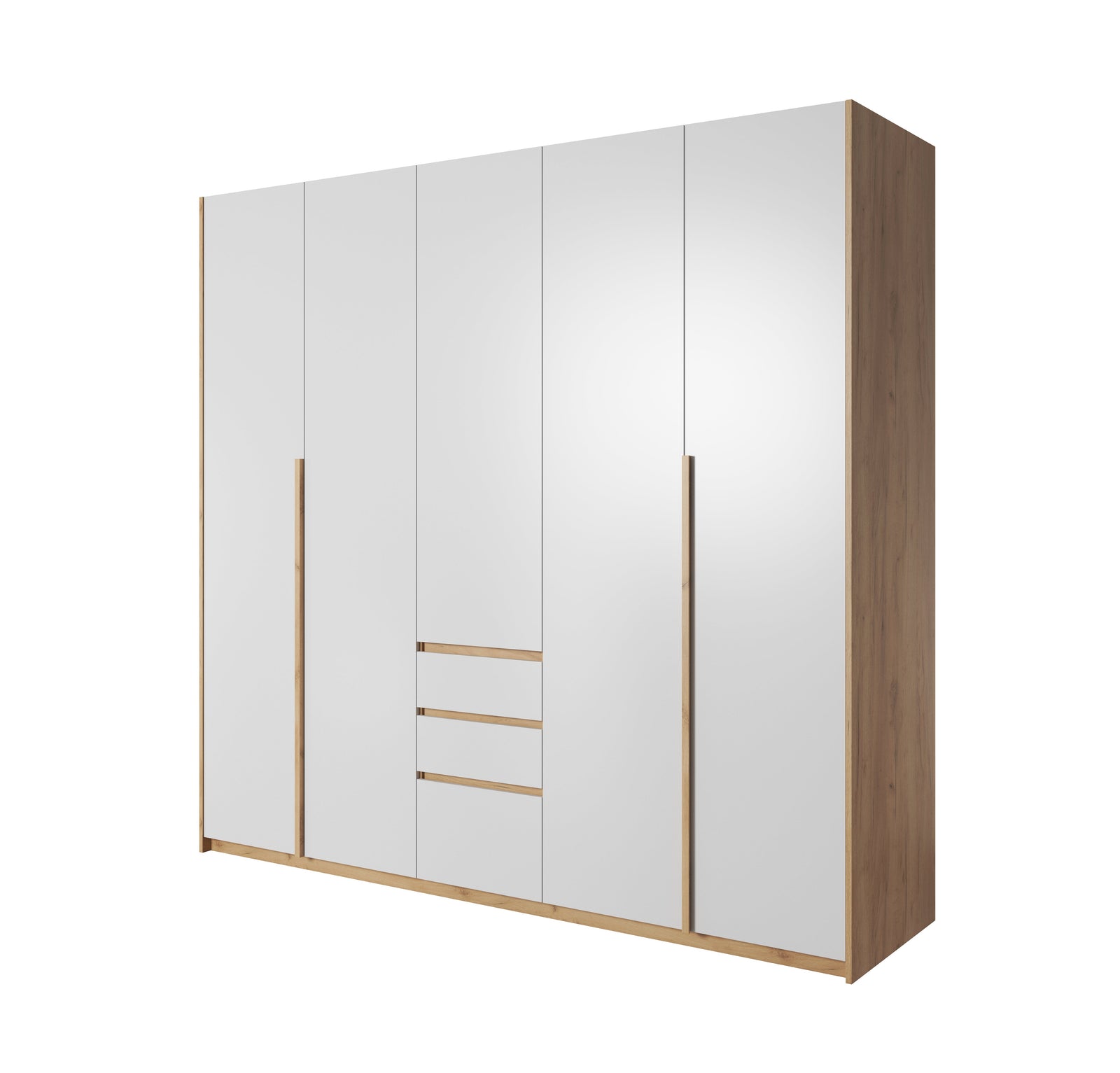 Wardrobe XELO White Matt / Oak Golden