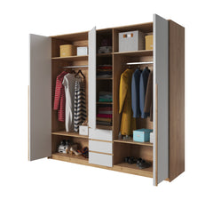 Wardrobe XELO White Matt / Oak Golden