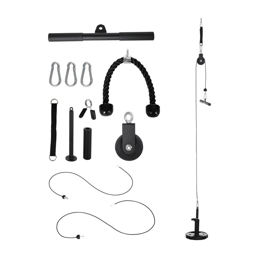 SPORTNOW Cable Machine Pulley System, Lats Pull Down System, with DIY Loading Weight Pin