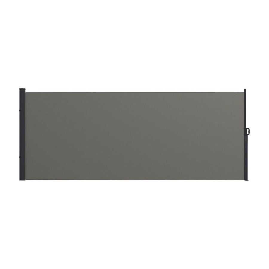 Outsunny Retractable Side Awning, Outdoor Privacy Screen for Garden, Hot Tub, Balcony, Terrace, Pool, 400 x 160cm, Dark Grey