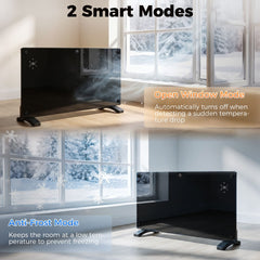 Two smart modes for the electric panel heater: Open Window and Anti-Frost