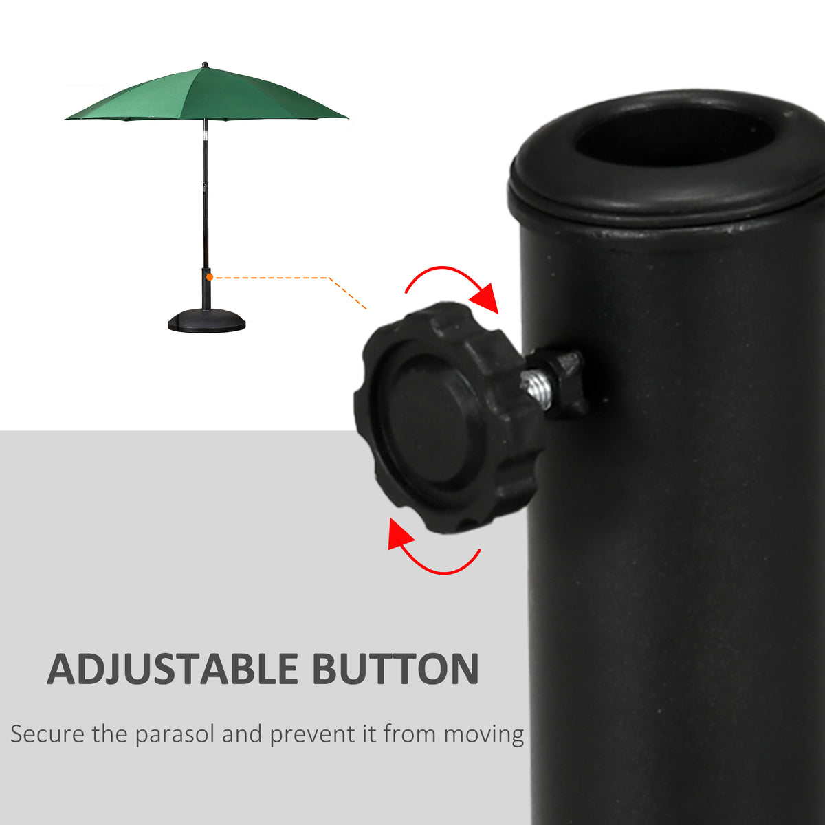 Outsunny 25 kg Parasol Base in Black, image 5