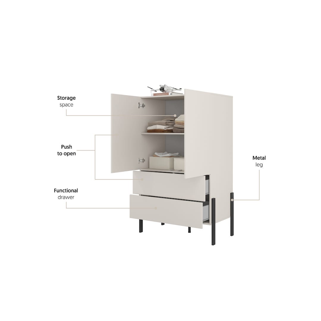 Yukon Highboard Cabinet 90cm