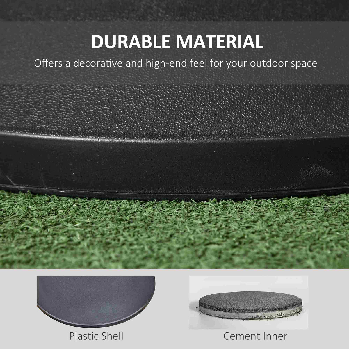 Outsunny 25 kg Parasol Base in Black, image 4