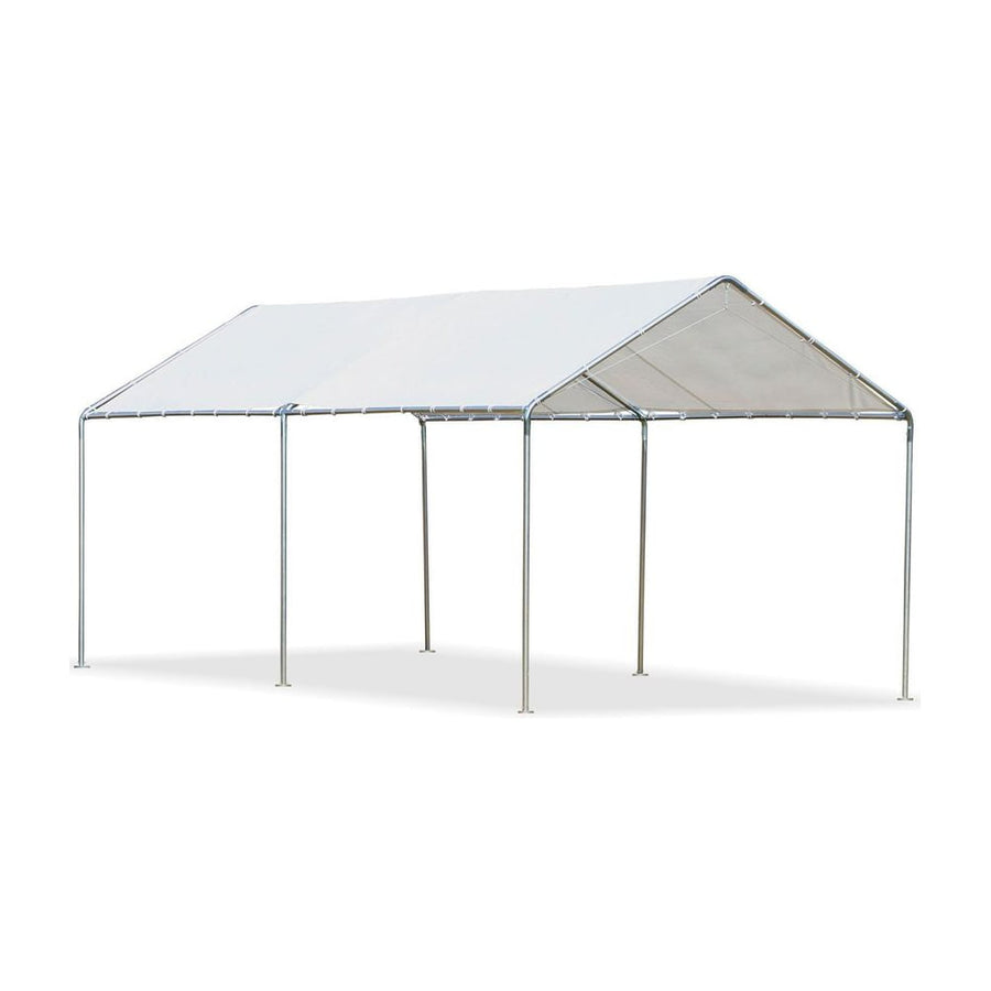 Outsunny 3 x 6m Heavy Duty Carport Garage Car Shelter Galvanized Steel Outdoor Open Canopy Tent Water UV Resistant
