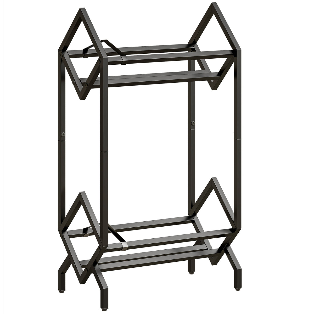 HOMCOM 50 CD Storage Rack, 2-Tier Metal CD Storage Unit, Free Standing, Easy to Assemble, Black