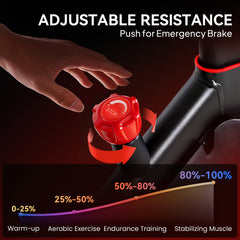 SPORTNOW Exercise Bike, Stationary Bike with Adjustable Magnetic Resistance, Indoor Cycling Equipment with LCD Display