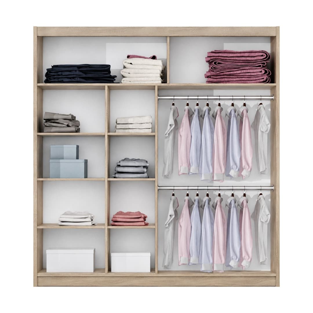 Lisbon II Sliding Door Wardrobe 203cm, image 6