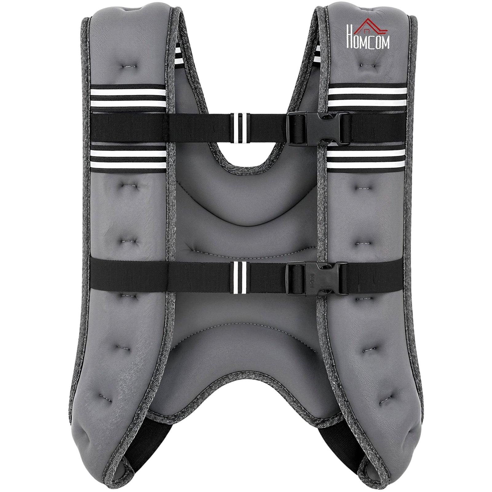 HOMCOM 10KG Weighted Vest, Running Weight Vest with Adjustable Strap, Convenient Pocket and Reflective Strips for Men and Women