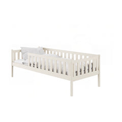 Wooden Single Bed Ada in Cotton, image 9