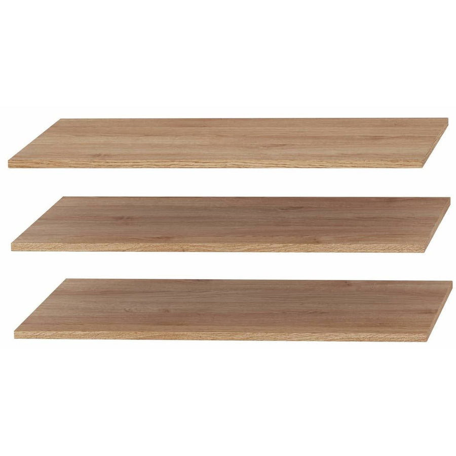 Additional Shelves Pack for Century 59, three wooden shelves with a light oak effect finish