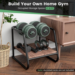 Adjustable Weight Dumbbell Set with Connector and Dumbbells-Black