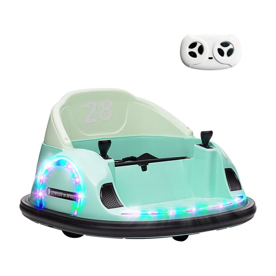 AIYAPLAY 360 Rotation Kids Bumper Car with remote control and glowing LED lights