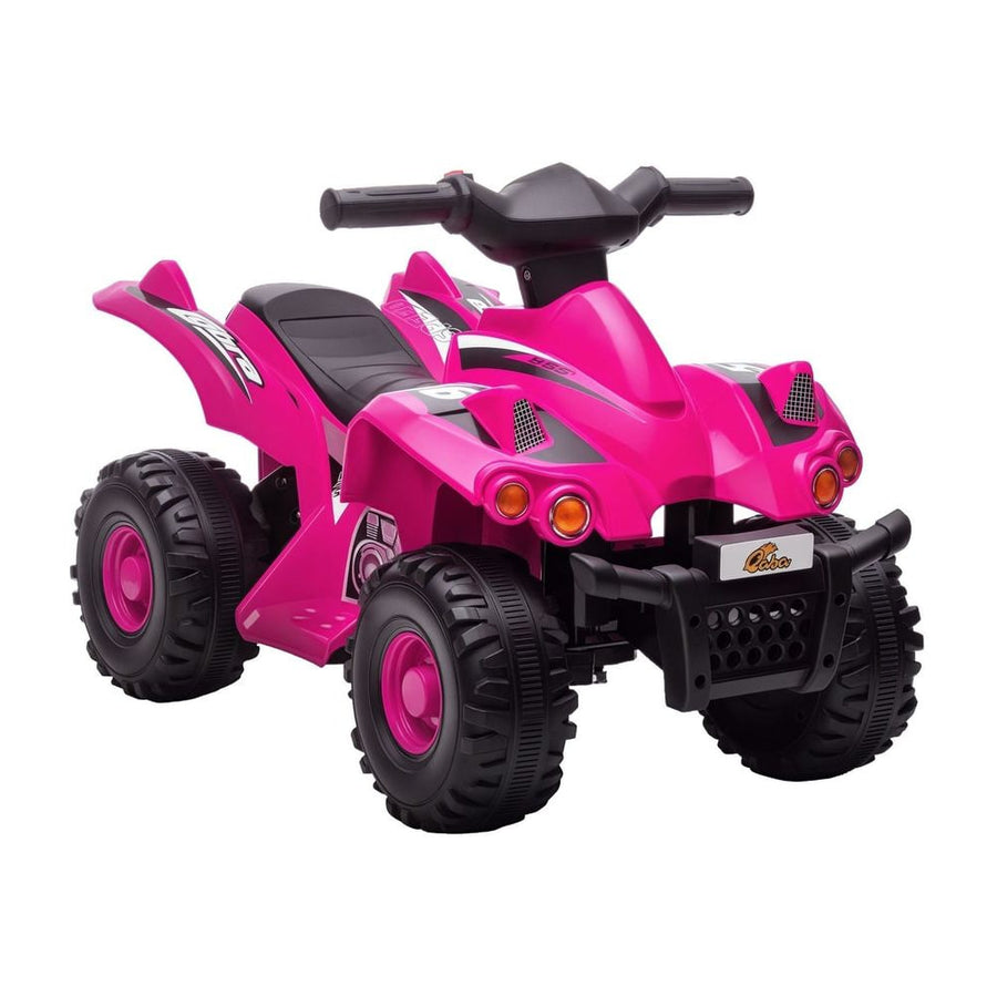 AIYAPLAY 6V Kids Electric Quad Bike w/ Music in Pink