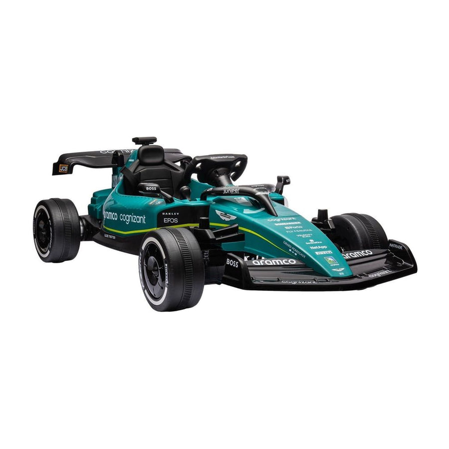 AIYAPLAY Aston Martin Licensed 12V Kids Ride on Racing Kart in Green