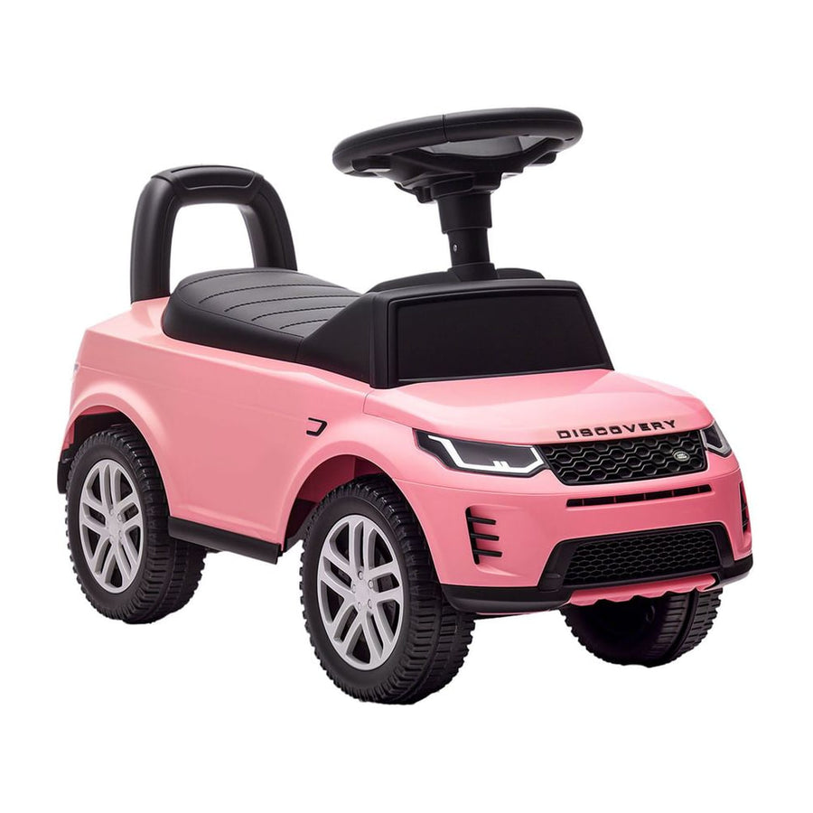 AIYAPLAY Land Rover Licensed Toddler Ride on Car in pink with a black seat and steering wheel