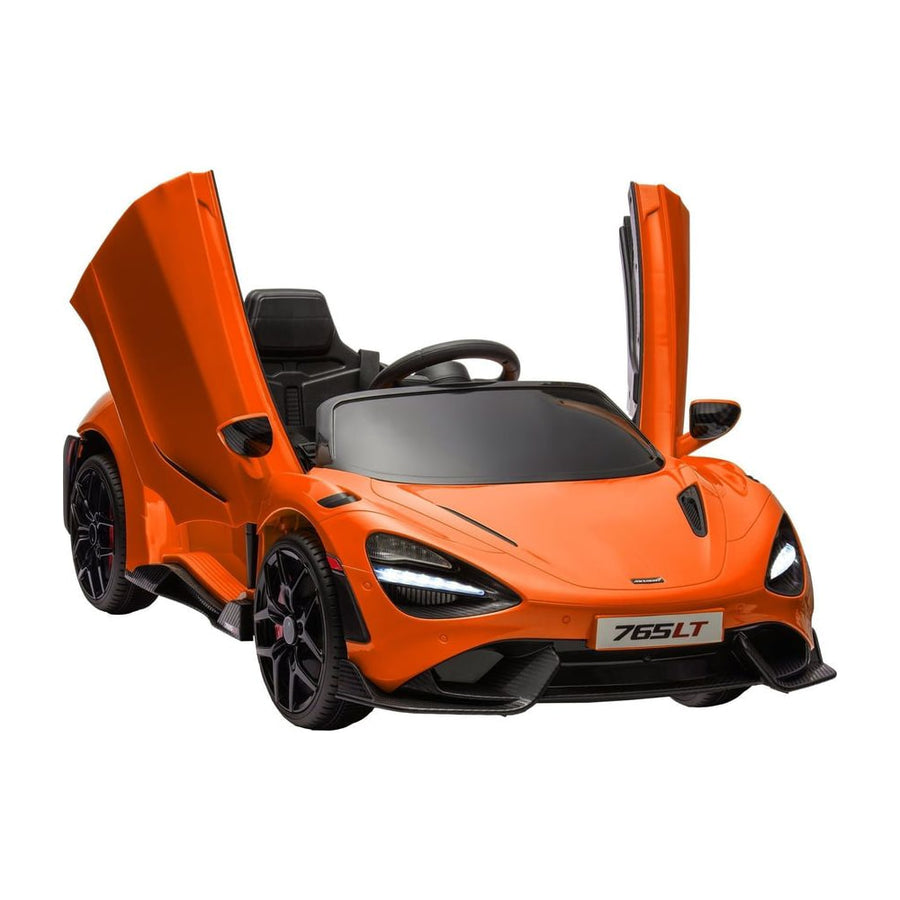 AIYAPLAY McLaren 765LT Licensed 12V Kids Electric Ride on Car in Orange